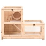 Hamsterkooi 81x40x60 cm massief vurenhout - Afbeelding 4
