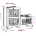 Hamsterkooi 81x40x60 cm massief vurenhout - Afbeelding 9