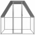 Kippenkooi 2x2x2 m gegalvaniseerd staal zilverkleurig en grijs – Image 3