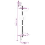 Kattenmeubel wandgemonteerd met krabpaal 187 cm lichtgrijs - Afbeelding 7