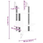 Kattenmeubel wandgemonteerd met krabpaal 153 cm crèmekleurig - Image 7