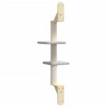 Kattenmeubel wandgemonteerd met krabpaal 108 cm lichtgrijs – Image 6