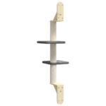 Kattenmeubel wandgemonteerd met krabpaal 108 cm donkergrijs - Afbeelding 6