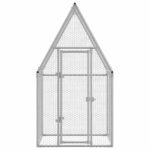 Kippenhok 100x100x190 cm gegalvaniseerd staal zilverkleurig - Afbeelding 5