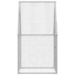 Kippenhok 100x100x190 cm gegalvaniseerd staal zilverkleurig - Afbeelding 6