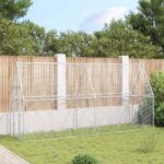Kippenhok 400x100x190 cm gegalvaniseerd staal zilverkleurig – Image 3