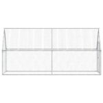 Kippenhok 400x100x190 cm gegalvaniseerd staal zilverkleurig – Image 6