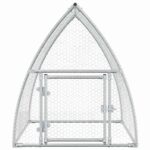 Kippenhok 100x105x120 cm gegalvaniseerd staal zilverkleurig - Image 5