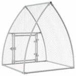 Kippenhok 100x105x120 cm gegalvaniseerd staal zilverkleurig - Image 7
