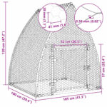 Kippenhok 100x105x120 cm gegalvaniseerd staal zilverkleurig - Image 11