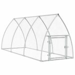 Kippenhok 300x105x120 cm gegalvaniseerd staal zilverkleurig - Afbeelding 2