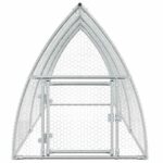 Kippenhok 300x105x120 cm gegalvaniseerd staal zilverkleurig - Afbeelding 5