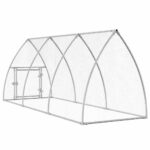 Kippenhok 300x105x120 cm gegalvaniseerd staal zilverkleurig - Afbeelding 7