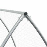 Kippenhok 300x105x120 cm gegalvaniseerd staal zilverkleurig - Afbeelding 8