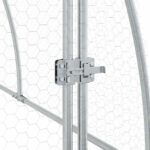 Kippenhok 300x105x120 cm gegalvaniseerd staal zilverkleurig - Afbeelding 9