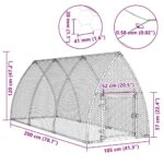 Kippenhok 300x105x120 cm gegalvaniseerd staal zilverkleurig - Afbeelding 11