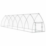 Kippenhok 600x105x120 cm gegalvaniseerd staal zilverkleurig – Image 2