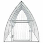 Kippenhok 600x105x120 cm gegalvaniseerd staal zilverkleurig – Image 4