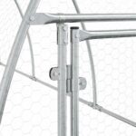 Kippenhok 600x105x120 cm gegalvaniseerd staal zilverkleurig – Image 9