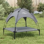 Hondenmand met luifel oxford stof en staal antracietkleurig - Image 3