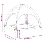 Hondenmand met luifel oxford stof en staal antracietkleurig - Image 8