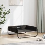 Hondenmand verhoogd oxford stof en staal antracietkleurig - Image 3