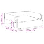 Hondenmand verhoogd oxford stof en staal antracietkleurig - Image 9