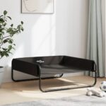 Hondenmand verhoogd oxford stof en staal antracietkleurig – Image 3