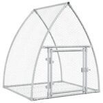 Konijnenhok 105x100x120 cm gegalvaniseerd staal zilverkleurig - Afbeelding 2