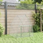 Konijnenhok 105x100x120 cm gegalvaniseerd staal zilverkleurig - Afbeelding 3
