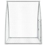 Konijnenhok 105x100x120 cm gegalvaniseerd staal zilverkleurig - Afbeelding 6