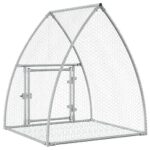 Konijnenhok 105x100x120 cm gegalvaniseerd staal zilverkleurig - Afbeelding 7