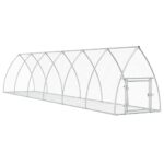 Konijnenhok 105x600x120 cm gegalvaniseerd staal zilverkleurig – Image 2