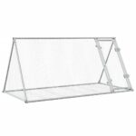 Konijnenhok 200x105x91 cm gegalvaniseerd staal zilverkleurig - Afbeelding 2