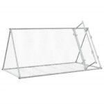 Konijnenhok 200x105x91 cm gegalvaniseerd staal zilverkleurig - Afbeelding 4