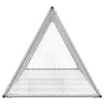 Konijnenhok 200x105x91 cm gegalvaniseerd staal zilverkleurig - Afbeelding 6
