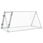 Konijnenhok 200x105x91 cm gegalvaniseerd staal zilverkleurig - Afbeelding 7
