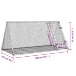 Konijnenhok 200x105x91 cm gegalvaniseerd staal zilverkleurig - Afbeelding 10