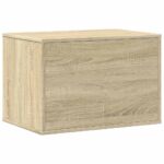 Kattenbakkast 60x40x40 cm bewerkt hout sonoma eikenkleurig - Afbeelding 7