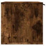 Kattenbakkast 60x40x40 cm bewerkt hout gerookt eikenkleurig - Afbeelding 6