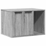 Kattenbakkast 60x40x40 cm bewerkt hout grijs sonoma eikenkleur - Afbeelding 2