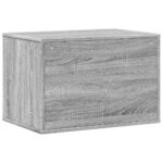 Kattenbakkast 60x40x40 cm bewerkt hout grijs sonoma eikenkleur - Afbeelding 7