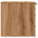 Kattenbakkast 60x40x40 cm bewerkt hout artisanaal eikenkleurig - Afbeelding 6