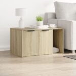Kattenbakkast 80x50x45 cm bewerkt hout sonoma eikenkleurig – Image 3