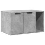 Kattenbakkast 80x50x45 cm bewerkt hout betongrijs - Afbeelding 2