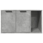 Kattenbakkast 80x50x45 cm bewerkt hout betongrijs - Afbeelding 5
