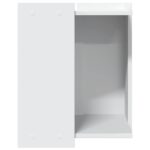 Kattenbakkast 42x42x51 cm bewerkt hout wit - Afbeelding 6