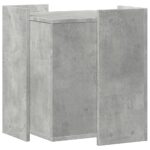 Kattenbakkast 42x42x51 cm bewerkt hout betongrijs - Afbeelding 5