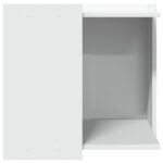 Kattenbakkast 53x53x51 cm bewerkt hout wit - Afbeelding 6