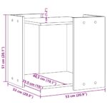 Kattenbakkast 53x53x51 cm bewerkt hout sonoma eikenkleurig - Afbeelding 10